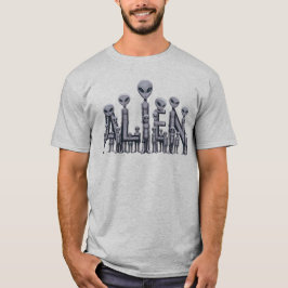 エイリアン文字光 Tシャツ