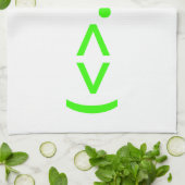 エイリアン日本の絵文字 キッチンタオル (折り畳み)