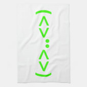 エイリアン日本の絵文字 キッチンタオル (縦)