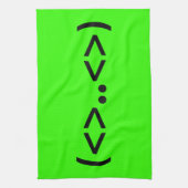 エイリアン日本の絵文字 キッチンタオル (縦)