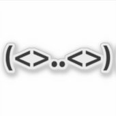 エイリアン日本の絵文字 シール (正面)