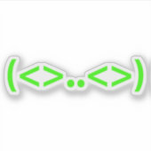 エイリアン日本の絵文字 シール (正面)