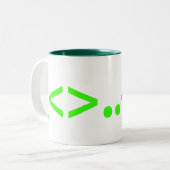 エイリアン日本の絵文字 ツートーンマグカップ (正面左)