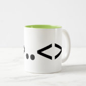 エイリアン日本の絵文字 ツートーンマグカップ (正面右)