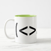 エイリアン日本の絵文字 ツートーンマグカップ (左)