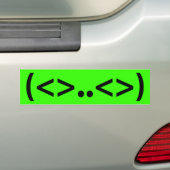 エイリアン日本の絵文字 バンパーステッカー (車上)