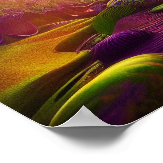 エイリアン景観明暗トンネルサイケデリック ポスター (角)