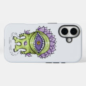 エイリアン植物キャラクター – 宇宙飛行士風変わりの生き物 Case-Mate iPhoneケース (裏面 (横))
