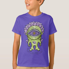 エイリアン植物キャラクター – 宇宙飛行士風変わりの生き物 Tシャツ