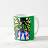 エイリアン植物ライフ型枠アート コーヒーマグカップ (正面右)