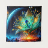 エイリアン植物開花惑星を作り出す花 タペストリー (正面)