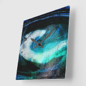 エイリアン横グランジ時計 スクエア壁時計 (傾斜)