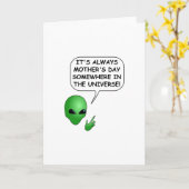 エイリアン母の日 カード (黄色い花)