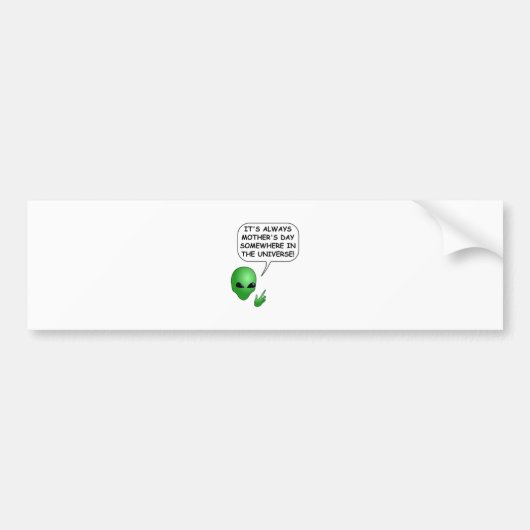 エイリアン母の日 バンパーステッカー (正面)