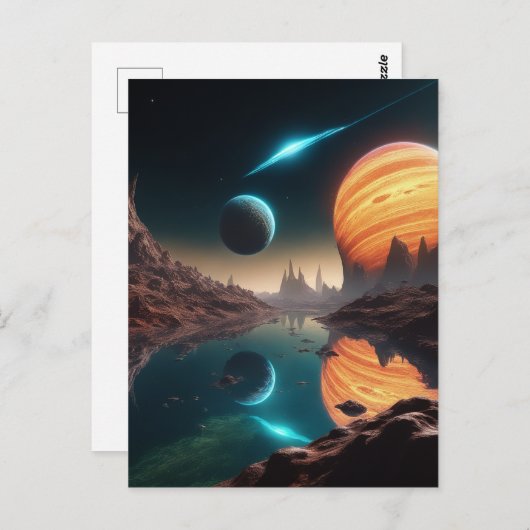 エイリアン水中競技水外惑星の風景はbである ポストカード (正面/裏面)