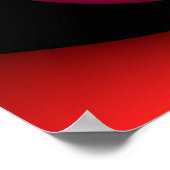 エイリアン波モダンカラフル抽象芸術 ポスター (角)