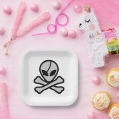 エイリアン海賊 ペーパープレート (パーティー)