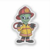 エイリアン消防士 シール (正面)