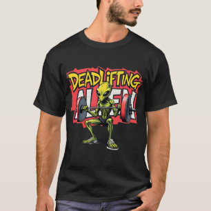 エイリアン消音ボディビルスタイル落書き Tシャツ