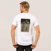 エイリアン清掃員が月の観光客の混乱を片付ける トライブレンドＴシャツ (裏面全面)