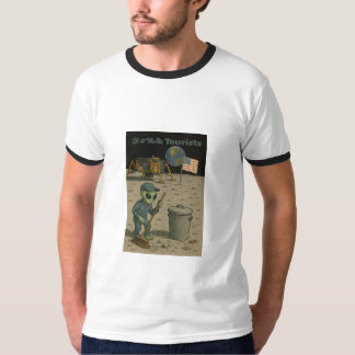 エイリアン清掃員が月の観光客の混乱を片付ける Tシャツ