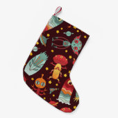 エイリアン漫画：ヴィンテージ宇宙おもしろい スモールクリスマスストッキング (正面 (吊り時))