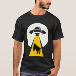 エイリアン牛の拉致UFO宇宙船 Tシャツ