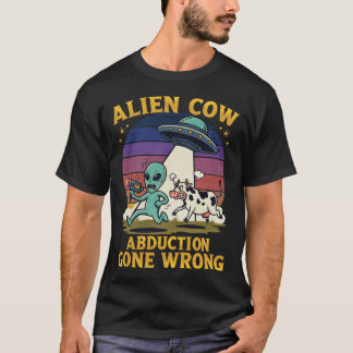 エイリアン牛の誘拐が間違った Tシャツ