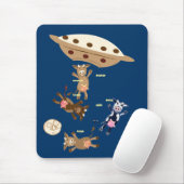 エイリアン牛誘拐 マウスパッド (マウス)