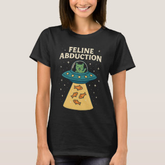 エイリアン猫おもしろい- Feline AbcompositionのTシャツ Tシャツ