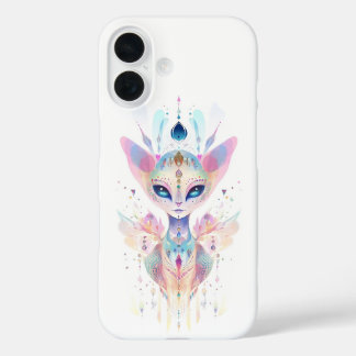 エイリアン猫の顔 iPhone 16ケース