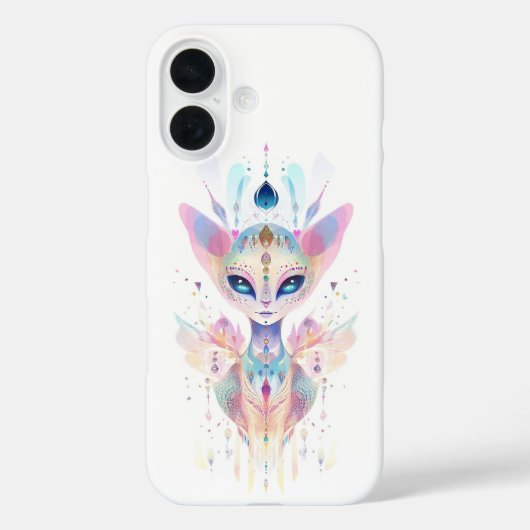 エイリアン猫の顔 Case-Mate iPhoneケース (裏面)