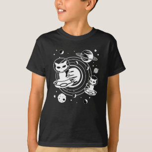 エイリアン猫キャッツUfo宇宙キッテンペットギフトおもしろいズ Tシャツ