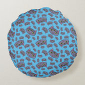 エイリアン猫模様 ラウンドクッション (裏面)