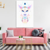 エイリアン猫顔印刷カンバス キャンバスプリント (インサイチュ (リビング))