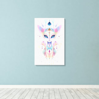 エイリアン猫顔印刷カンバス キャンバスプリント