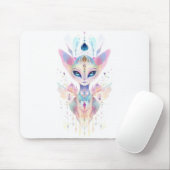 エイリアン猫顔 マウスパッド (マウス)