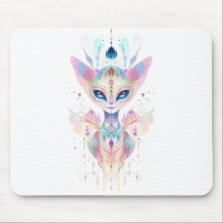 エイリアン猫顔 マウスパッド