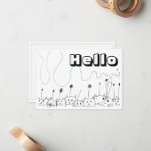 エイリアン猫 ノートカード (正面/裏面インサイチュ)