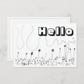 エイリアン猫 ノートカード (正面/裏面)