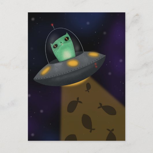 エイリアン猫 ポストカード (正面)