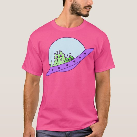 エイリアン猫 Tシャツ (正面)
