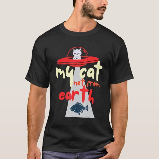 エイリアン猫 Tシャツ (正面)