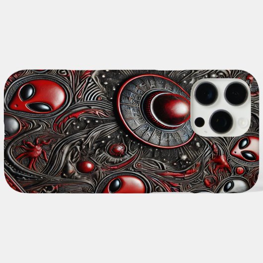 エイリアン生活と出会いの興味深いパターン Case-Mate iPhoneケース (裏面 (横))