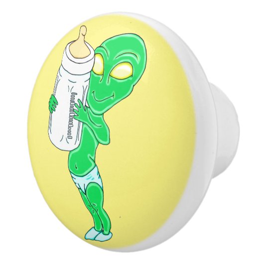 エイリアン男の赤ちゃん セラミックノブ (右)