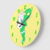 エイリアン男の赤ちゃん ラージ壁時計 (傾斜)