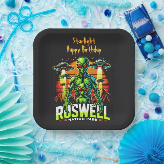 エイリアン目撃ロズウェル・ネーション・パーク！ ペーパープレート (パーティー)