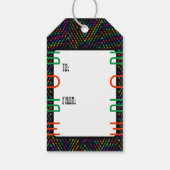 エイリアン絞り染め宇宙カスタムラベル ギフトタグ (裏面)