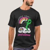エイリアン絵画ズレインボー Tシャツ (正面)