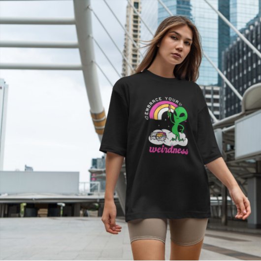 エイリアン絵画ズレインボー Tシャツ